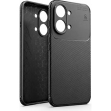 Wowacs Xiaomi Poco X8 Pro Max Uyumlu Kılıf Karbon Tasarım Kamera Korumalı Silikon Telefon Kılıfı Kapak