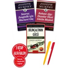 Salon Yayınları Alfa Kalem+Ruhani Algı Duyular Ötesi+Sınırsız Zenginlik+Bilinçaltının Gücü Joseph Murphy 3 Kitap