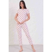 Kalp Desenli Pijama Takım