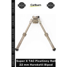 Carlburn #bipod Taktik Sağlam Alüminyum Katlanır Super x Tac Picatinny Rail 22 mm Hareketli Bipod