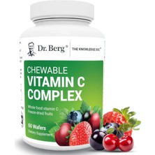 Dr. Berg (Özelsporcugıdaların'dan !!) Chewable Vitamin C Complex - Made With Organic Berries - 60 Chewable Delicious Wafers.abd Menşei.54.