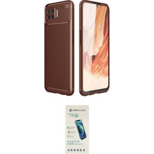 Nuveden Ieg™ Oppo A73 Kılıf Eksen Form Prime - Şeffaf Pasifik Cam Ekran Koruyucu