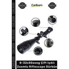 Carlburn #dürbün Profesyonel Taktik Avcı Keskin Hassas 832X50AOEG Çift Işıklı Zoomlu Riflescope Dürbün