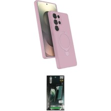 Nuveden Ieg™ Galaxy S23 Ultra Kılıf Iz Işık Koleksiyonu - Siyah 360 Mat Full Body Arka Koruyucu
