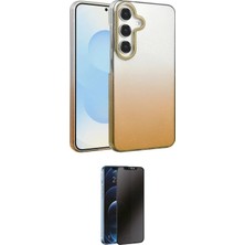 Nuveden Ieg™ Galaxy A55 5g Kılıf Kıvılcım Minimal Özel Seri - Siyah 3D Antistatik Hayalet Cam Ekran