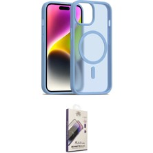 Nuveden Ieg™ Iphone 15 Kılıf Siluet Minimal Prime - Siyah Bilvis 3D Mat Cam Ekran Koruyucu