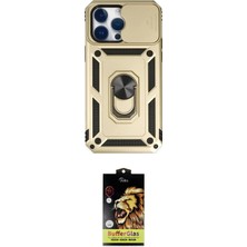 Nuveden Ieg™ Iphone 14 Pro Max Kılıf Ahenk Klasik - Siyah Buffer Cam Ekran Koruyucu