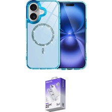 Nuveden Ieg™ Iphone 16 Kılıf Kıvılcım Form Prime - Siyah Bilvis 5in1 3D Magic Cam Ekran Koruyucu
