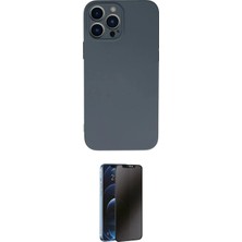 Nuveden Ieg™ Iphone 13 Pro Max Kılıf Ahenk Serisi - Siyah 3D Antistatik Hayalet Cam Ekran Koruyucu