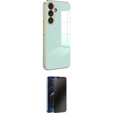 Nuveden Ieg™ Galaxy A24 4g Kılıf Yankı Serisi - Siyah 3D Antistatik Hayalet Cam Ekran Koruyucu