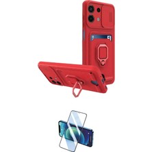 Nuveden Ieg™ Redmi Note 13 4g Kılıf Vadi Form Prime - Siyah 3D Antistatik Cam Ekran Koruyucu