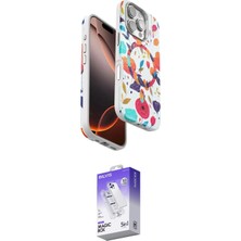Nuveden Ieg™ Iphone 16 Pro Kılıf Siluet Doku - Siyah Bilvis 5in1 3D Magic Cam Ekran Koruyucu