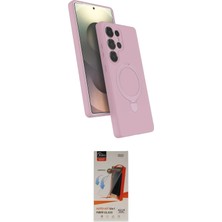 Nuveden Ieg™ Galaxy S23 Ultra Kılıf Iz Işık Koleksiyonu - Siyah Autokit 5in1 Fiber Hayalet Cam Ekran