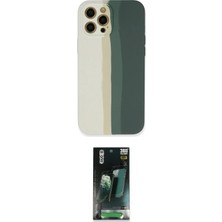 Nuveden Ieg™ Iphone 12 Pro Kılıf Yadigar Çizgi - Siyah 360 Mat Full Body Arka Koruyucu