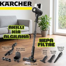 Karcher Premium Nano Flex Ultra Hafif Katlanabilir Esnek Gövde Kir Algılama Özelliği Yüksek Ayarlanabilir Emiş Gücü Dikey Şarjlı Süpürge