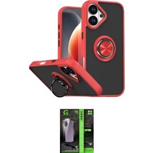 Nuveden Ieg™ Iphone 17 Kılıf Yörünge Çizgi - Siyah 360 Mat Full Body Arka Koruyucu