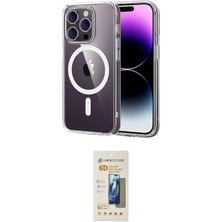 Nuveden Ieg™ Iphone 14 Pro Max Kılıf Ahenk Minimal Serisi - Siyah 6d Mat Seramik Hayalet Nano Ekran Ko