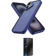 Nuveden Ieg™ Iphone 16 Kılıf Atlas Form - Siyah 3D Antistatik Hayalet Cam Ekran Koruyucu