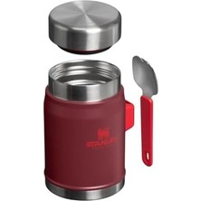 Klasik Paslanmaz Çelik Yemek Termosu Kaşıklı 0,40 Lt - Cranberry