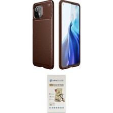 Nuveden Ieg™ Mi 11 Lite Kılıf Eksen Form Prime - Siyah Mat Seramik Nano Ekran Koruyucu