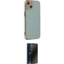 Nuveden Ieg™ Iphone 14 Kılıf Yankı Serisi - Siyah 3D Antistatik Hayalet Cam Ekran Koruyucu