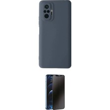 Nuveden Ieg™ Redmi Note 10 Pro Kılıf Ahenk Serisi - Siyah 3D Antistatik Hayalet Cam Ekran Koruyucu