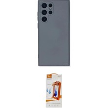 Nuveden Ieg™ Galaxy S22 Ultra Kılıf Ahenk Serisi - Siyah Autokit 5in1 Fiber Polymer Nano Ekran Koruyucu