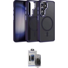 Nuveden Ieg™ Galaxy S24 Kılıf Yörünge Klasik - Siyah Vanessa Magic Hayalet Cam