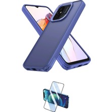 Nuveden Ieg™ Redmi 12C Kılıf Atlas Form - Siyah 3D Antistatik Cam Ekran Koruyucu