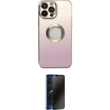 Nuveden Ieg™ Iphone 13 Pro Max Kılıf Kutup Yansıma Özel Seri - Siyah 3D Antistatik Hayalet Cam Ekran