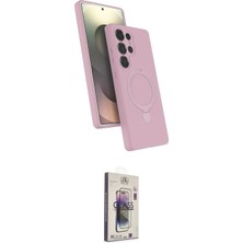 Nuveden Ieg™ Galaxy S24 Ultra Kılıf Iz Işık Koleksiyonu - Siyah Bilvis 3D Cam Ekran Koruyucu