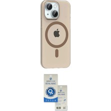 Nuveden Ieg™ Iphone 14 Kılıf Pusula Form Özel Seri - Şeffaf Royal Nano Ekran Koruyucu