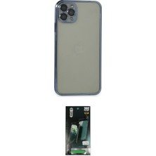 Nuveden Ieg™ Iphone 11 Pro Max Kılıf Vadi Minimal - Siyah 360 Mat Full Body Arka Koruyucu