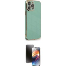 Nuveden Ieg™ Iphone 15 Pro Kılıf Yankı Serisi - Siyah 3D Antistatik Mat Seramik Nano Ekran Koruyucu