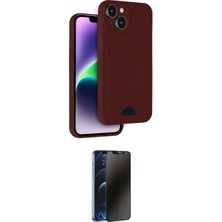 Nuveden Ieg™ Iphone 14 Kılıf Vadi Çizgi Prime - Siyah 3D Antistatik Hayalet Cam Ekran Koruyucu
