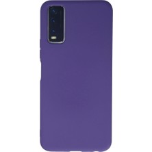sbodurhome Vivo Y11S Kılıf Nano Içi Kadife Silikon - Mor