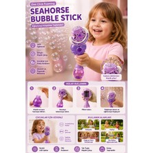 Selvira One Click Foaming Denizatı Bubble Stick Çocuk Köpük Oyuncağı Işıklı Müzikli Otomatik Baloncuk Makinesi 3+