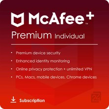 Mcafee + Premium (Win,mac,ios,android) - 1 Cihaz 1 Yıl Mcafee Offical Key