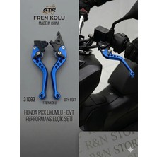 Honda Pcx 125 / 150 Uyumlu Katlanır Ayarlı Spor Fren Maneti Takımı (Sağ - Sol Ön Arka) Mavi -R&n Store