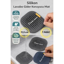 Pretify Süzgeç Süzgeçli Lavabo Gider Koruyucu Tıkanma Önleyici Silikon Mutfak Banyo Süzgeci Mat Gri