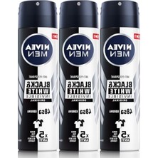 MarkEntegra Nıvea Men Erkek Sprey Deodorant Black&white Invisible Original Ter ve Ter Kokusuna Karşı 72 Saat Anti-Perspirant Koruma 150ML X3 Adet