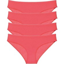 Modanı Seç 4 Adet Süper Eko Set Likralı Kadın Slip Külot Fuşya