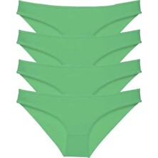 Modanı Seç 4 Adet Süper Eko Set Likralı Kadın Slip Külot Yeşil