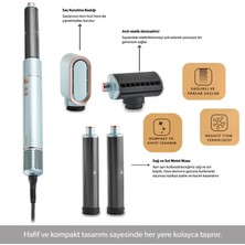 Homend Hairmony 4606H Su Yeşili Yüksek Kaliteli Saç Şekillendirme Seti, 1400 W, Negatif Iyon Üreteci, 3 Hız 3 Isı Ayarı, Parlak Fön Etkisi, Anti Statik Başlık, Hafif Gövde