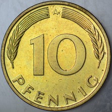 Banknoting Almanya 10 Pfennig 1991 A. Çil(-)