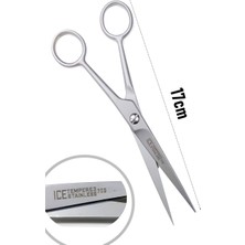 Pretify Ice Tempered  Berber Kuaför Makası Saç Kesim Makası  7 Inch 17.5 cm Kuaför Kaş Bıyık Sakal Kesme Makas