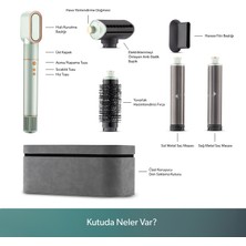 Homend Hairmony 4606H Plus Su Yeşili Üstün Kaliteli Saç Şekillendirme Seti, 1300 W, Çoklu Başlık, Hava Üflemeli Sistem, Pratik Aparat Değişimi, Iyon Destekli Bakım, Anti Statik