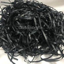 Siyah Kırpıntı Pelür Kağıt Kırpıntısı Renkli Shredded Tissue Siyah Kırpık Kağıt - 50 Gram