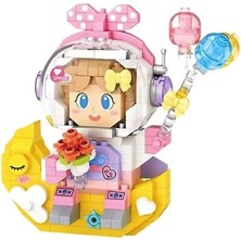 LZ-8828 Loz Kiz Astronot 410 Parça Block Oyuncak
