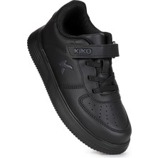Siyah Kiko Kids Cırtlı Spor Ayakkabı Erkek Çocuk İçin Mikrofiber Dış Malzeme ve Faylon Taban